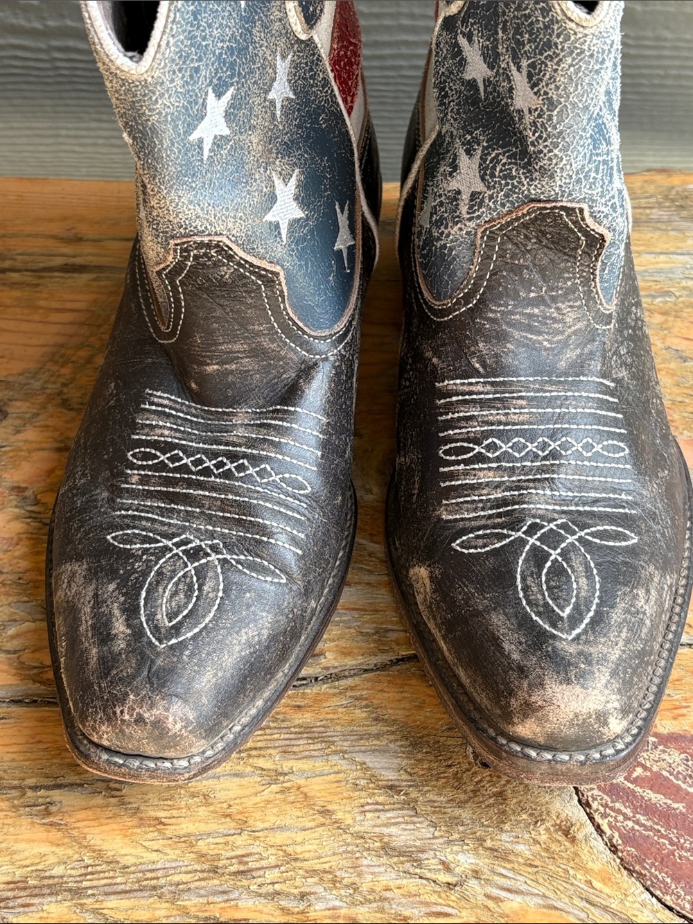 Roper American Beauty Flag Ankle Boots - Picture 5 of 13